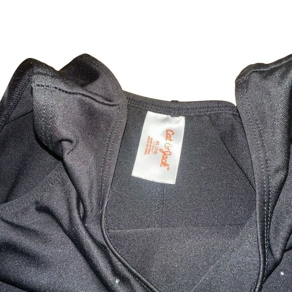 Cat& Jack  one piece leotard sz 14 rhinestone  black shirts built in - Picture 3 of 4